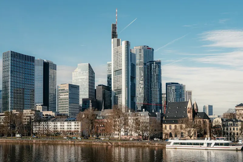 Frankfurt skyline above the River Main